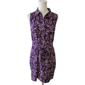 Banana Republic Factory Purple and White Dress